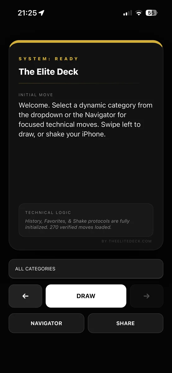 The Elite Session Deck Interface